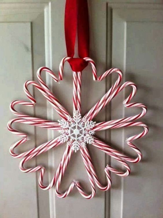 Candy Cane Wreath