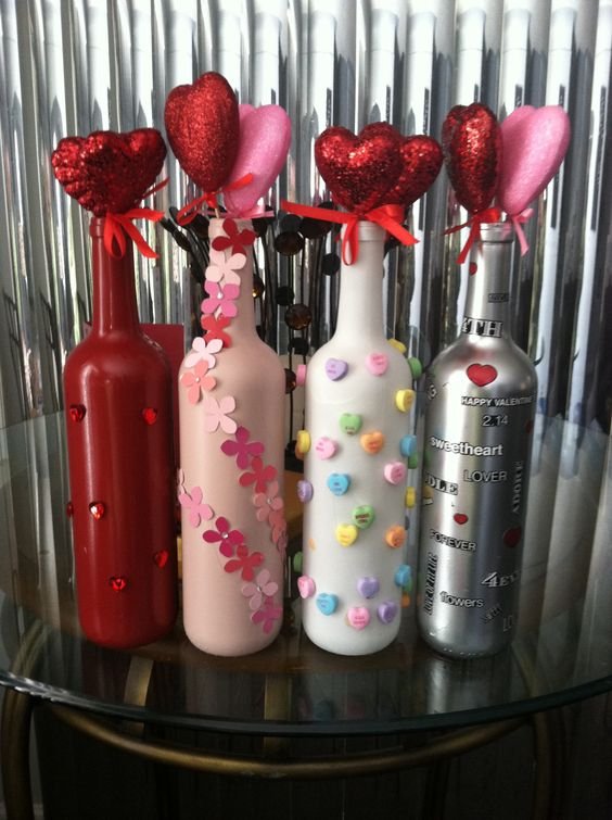 Bottles & Hearts Centerpiece