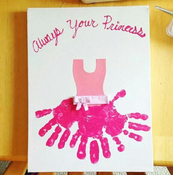 Princess Handprint Art