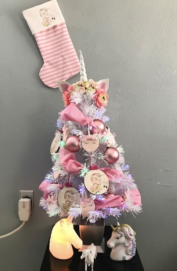 Pink Unicorn Christmas Tree