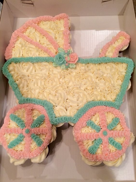 How to make a baby 2024 carriage cake