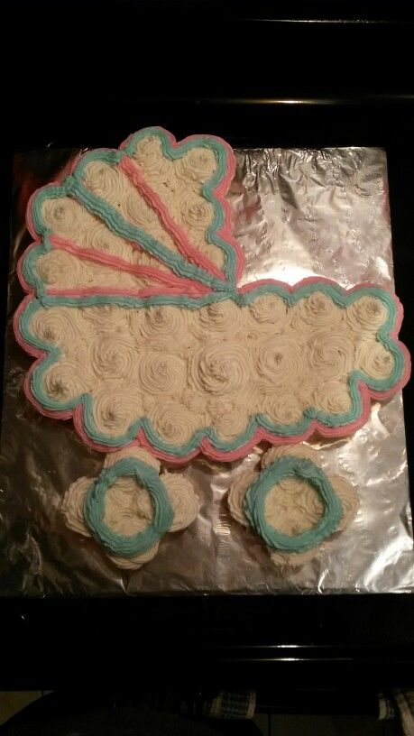 Babyshower Buggy cupcake cake